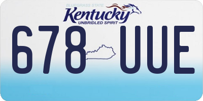 KY license plate 678UUE
