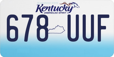 KY license plate 678UUF