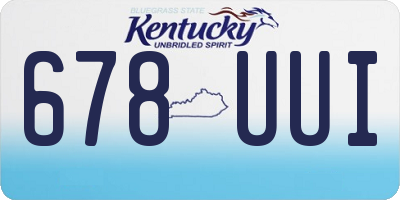 KY license plate 678UUI