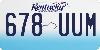 KY license plate 678UUM