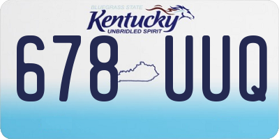 KY license plate 678UUQ
