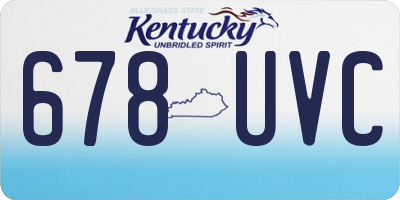 KY license plate 678UVC