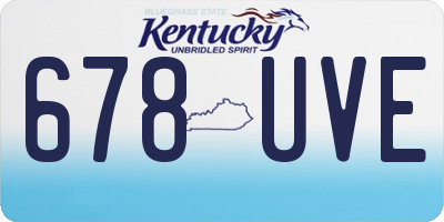 KY license plate 678UVE