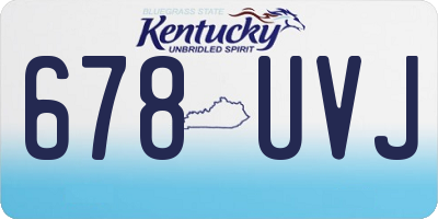 KY license plate 678UVJ