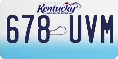 KY license plate 678UVM