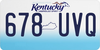 KY license plate 678UVQ
