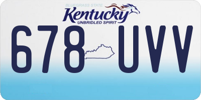 KY license plate 678UVV