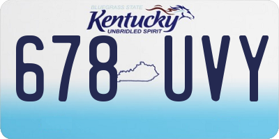 KY license plate 678UVY