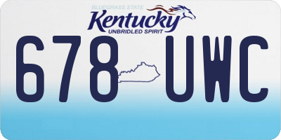 KY license plate 678UWC