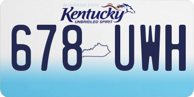 KY license plate 678UWH