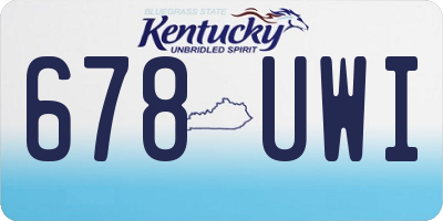 KY license plate 678UWI
