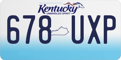 KY license plate 678UXP