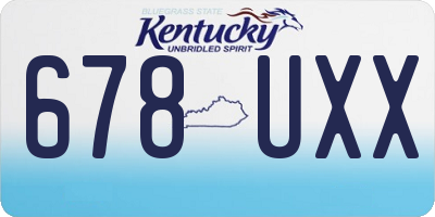 KY license plate 678UXX