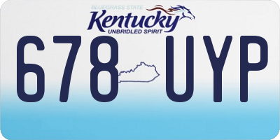 KY license plate 678UYP
