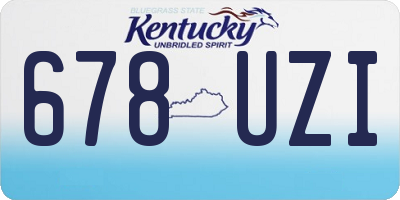 KY license plate 678UZI