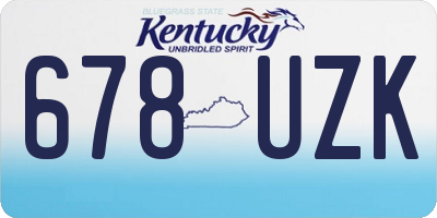 KY license plate 678UZK