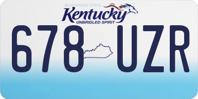 KY license plate 678UZR