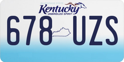 KY license plate 678UZS