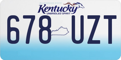 KY license plate 678UZT