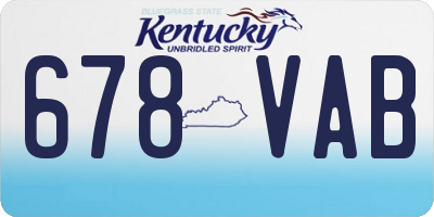 KY license plate 678VAB