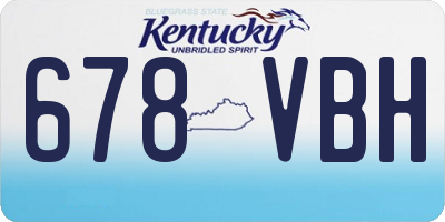 KY license plate 678VBH