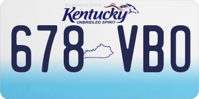 KY license plate 678VBO