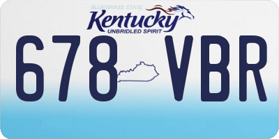KY license plate 678VBR