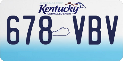 KY license plate 678VBV