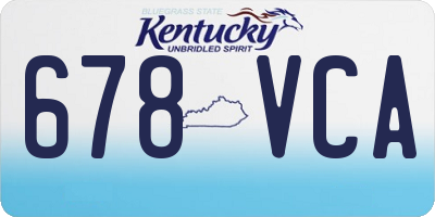 KY license plate 678VCA