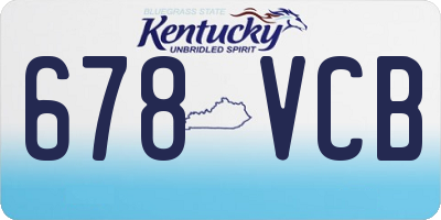KY license plate 678VCB