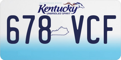 KY license plate 678VCF
