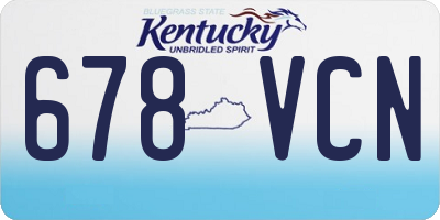 KY license plate 678VCN