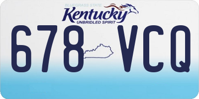 KY license plate 678VCQ