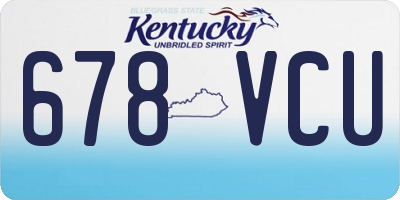 KY license plate 678VCU