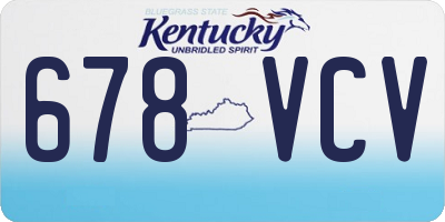 KY license plate 678VCV
