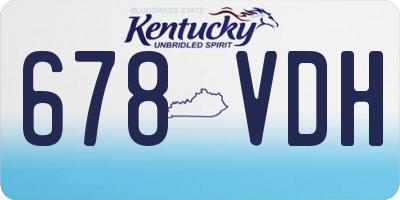 KY license plate 678VDH
