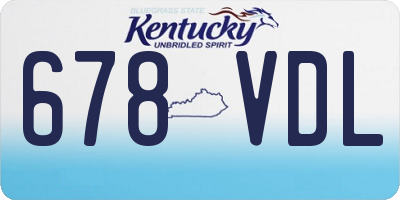 KY license plate 678VDL