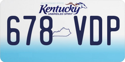 KY license plate 678VDP
