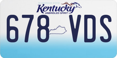 KY license plate 678VDS