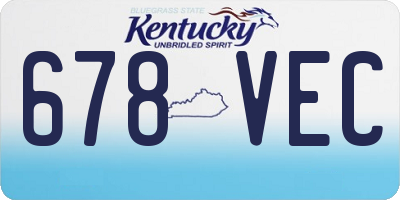 KY license plate 678VEC