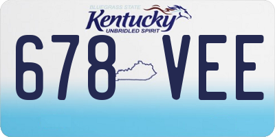 KY license plate 678VEE