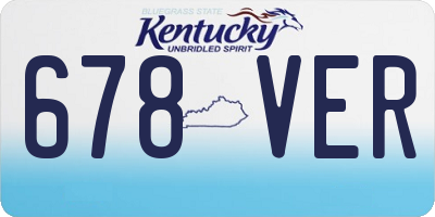 KY license plate 678VER