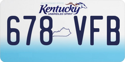 KY license plate 678VFB