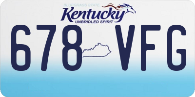 KY license plate 678VFG