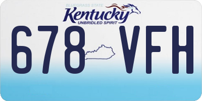 KY license plate 678VFH