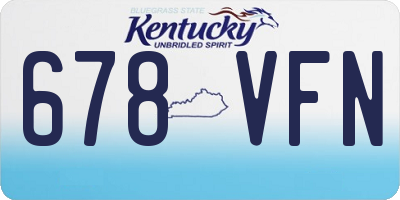 KY license plate 678VFN