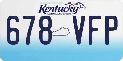 KY license plate 678VFP