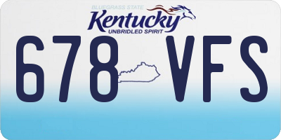 KY license plate 678VFS