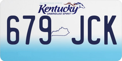 KY license plate 679JCK