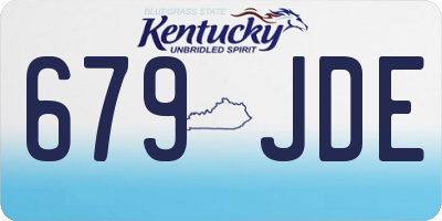 KY license plate 679JDE